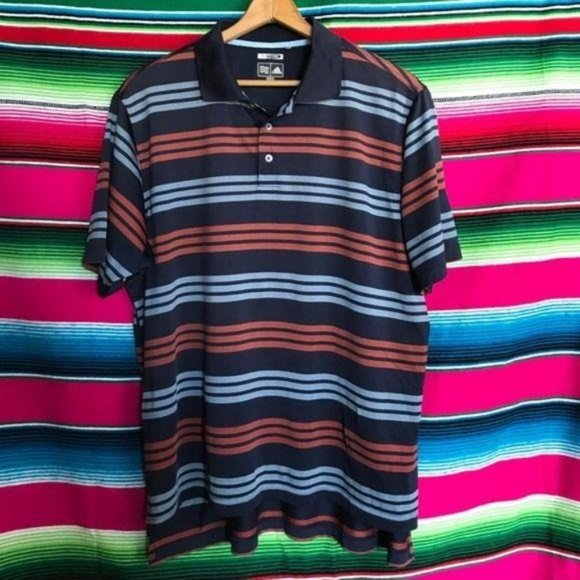 Adidas Climacool Striped Polo Men’s Embroidered Lo - Picture 2 of 6